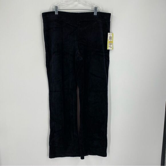 Style & Co. Sport Women’s Straight Leg Black Velvet Pull on Pants Black M short - Picture 1 of 4